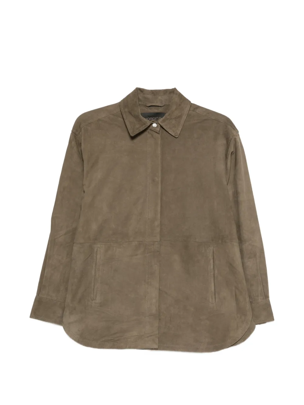 Giorgio Brato suede long-sleeve shirt - Marrone