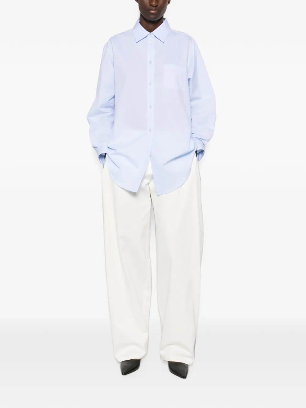 The Row Elva blouse Blauw