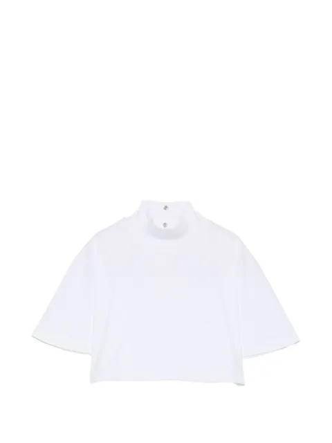 Alaïa playera corta con cuello de tortuga