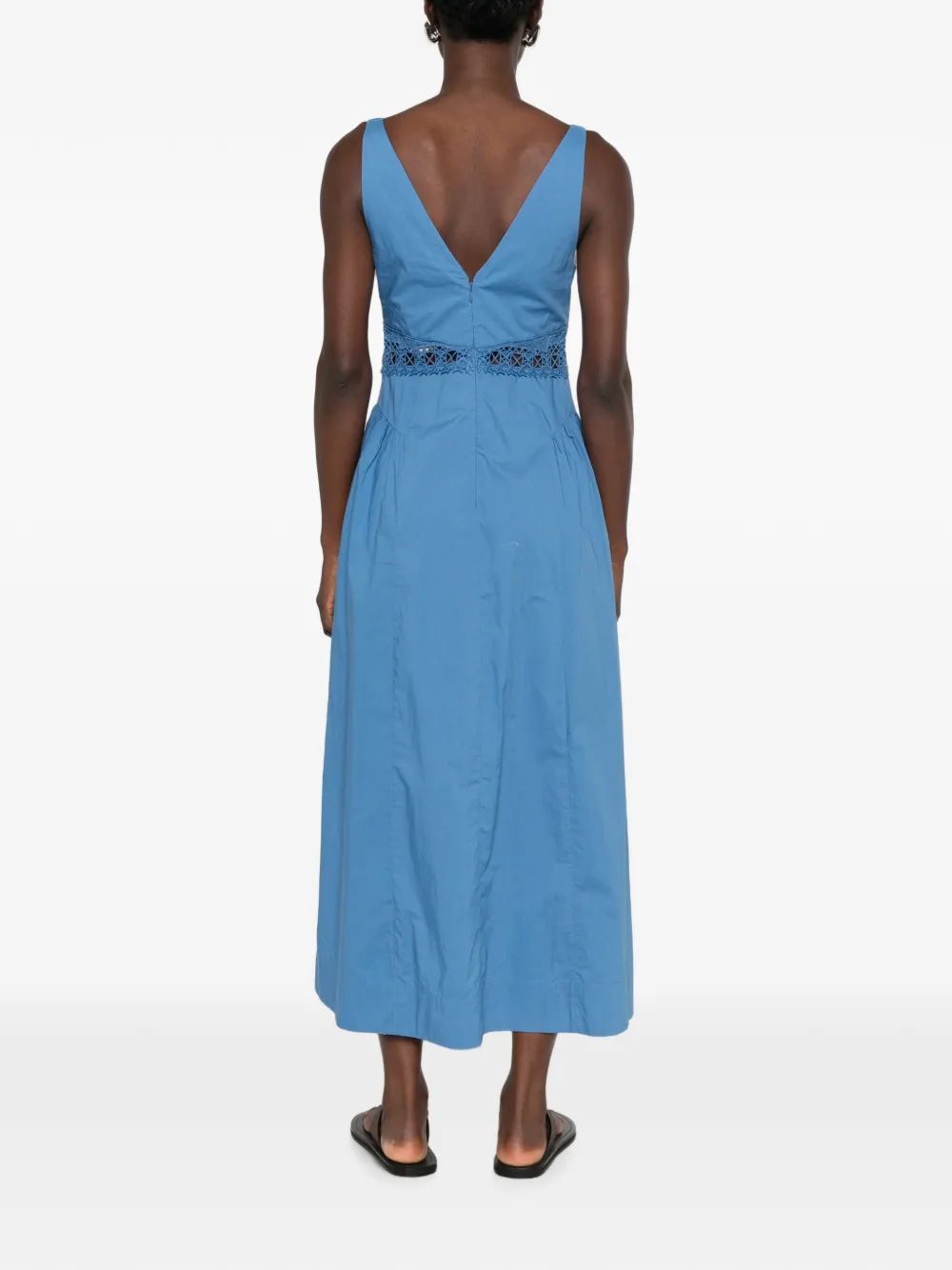 Posse Veda jurk met V-hals Blauw