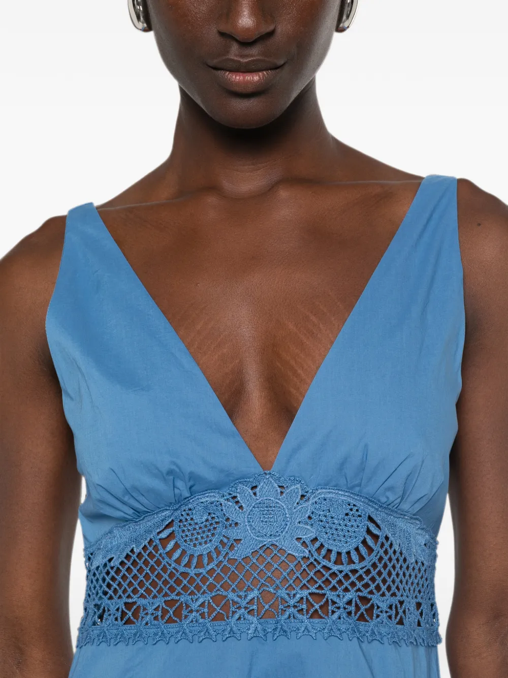 Posse Veda jurk met V-hals Blauw