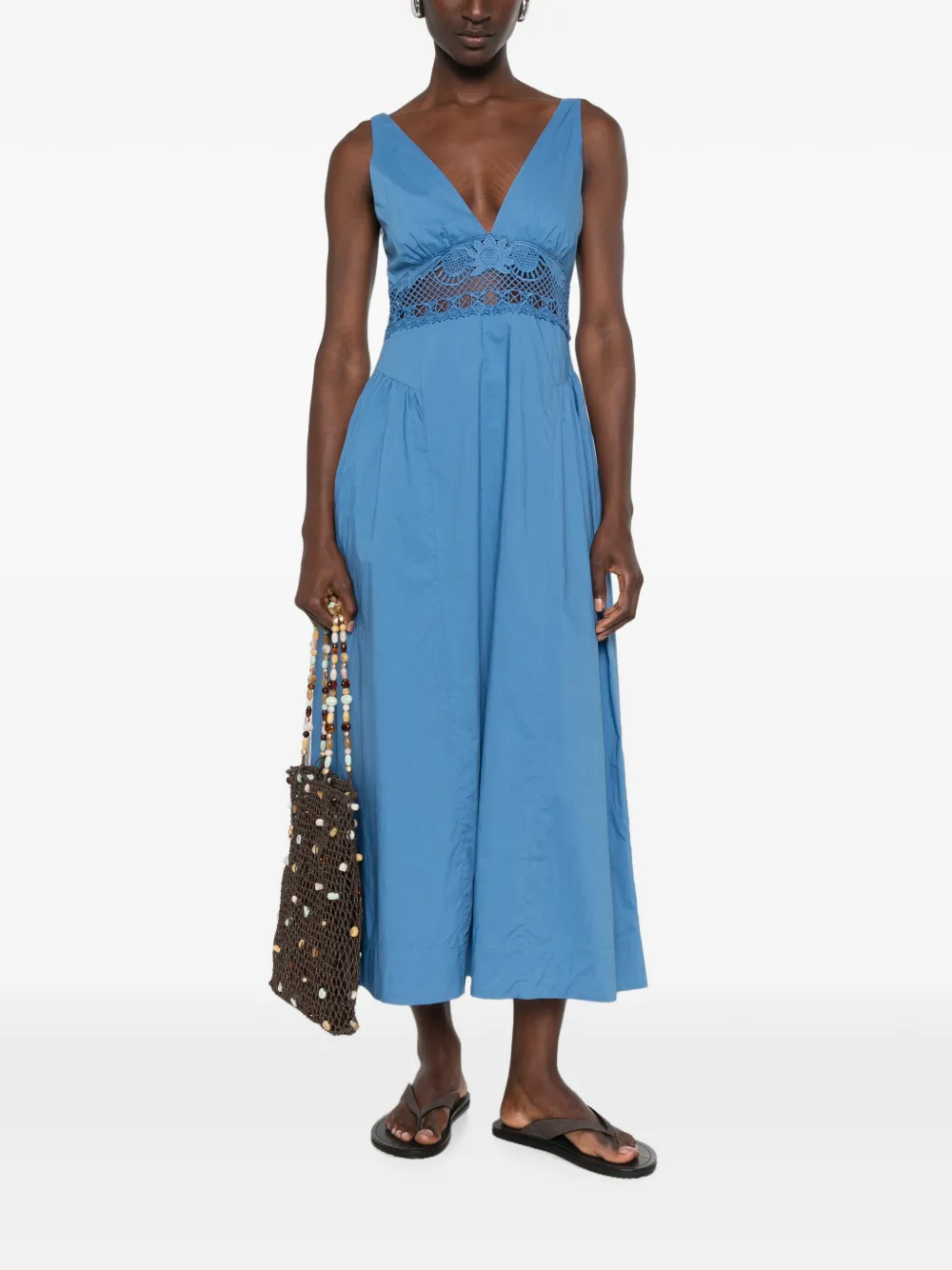 Posse Veda V-neck Dress | Blue | FARFETCH