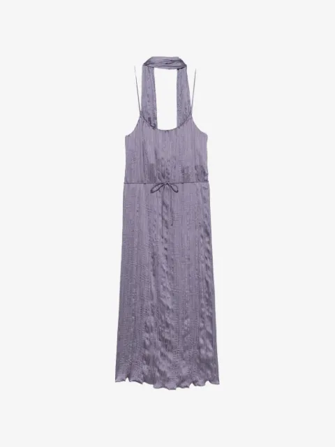 Posse Esme crinkled slip midi dress