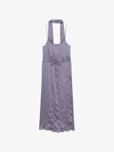 Posse Esme crinkled slip midi dress