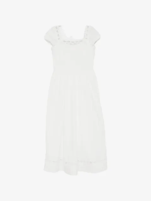 Posse Veda crochet-trim midi dress