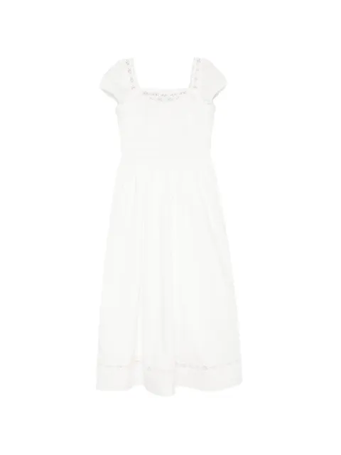 Posse vestido midi Veda con ribete de ganchillo