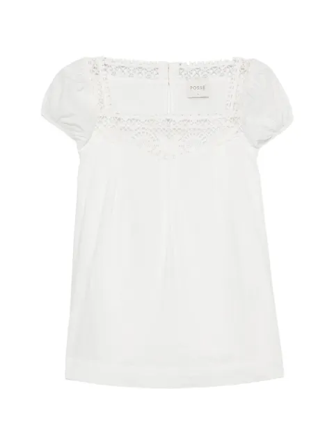 Posse Veda crochet-trim blouse