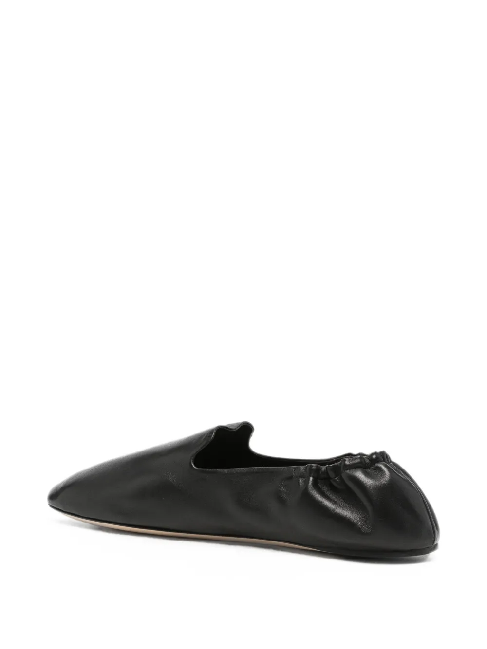 The Row Casa elasticated leather loafers Zwart