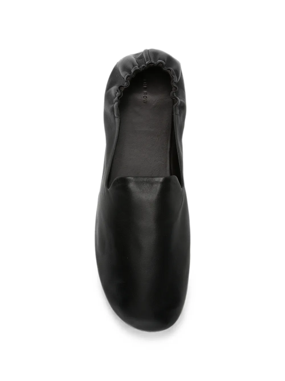 The Row Casa elasticated leather loafers Zwart