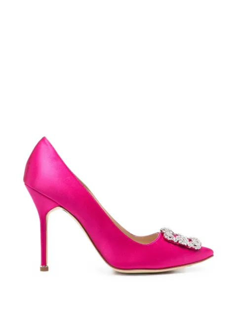 Manolo Blahnik Hangisi crystal-buckle pumps