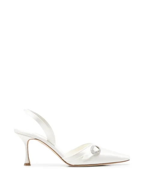 Manolo Blahnik crystal-embellished slingback pumps