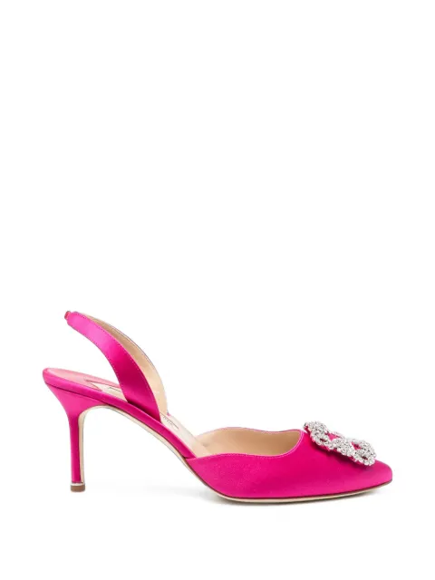 Manolo Blahnik Hangisli crystal-buckle pumps