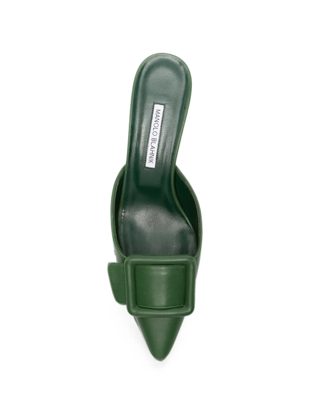 Manolo Blahnik Mayssale buckle-detail mules Groen