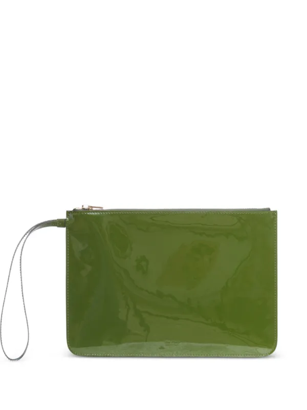 TOM FORD ジップ レザークラッチバッグ | グリーン | FARFETCH JP