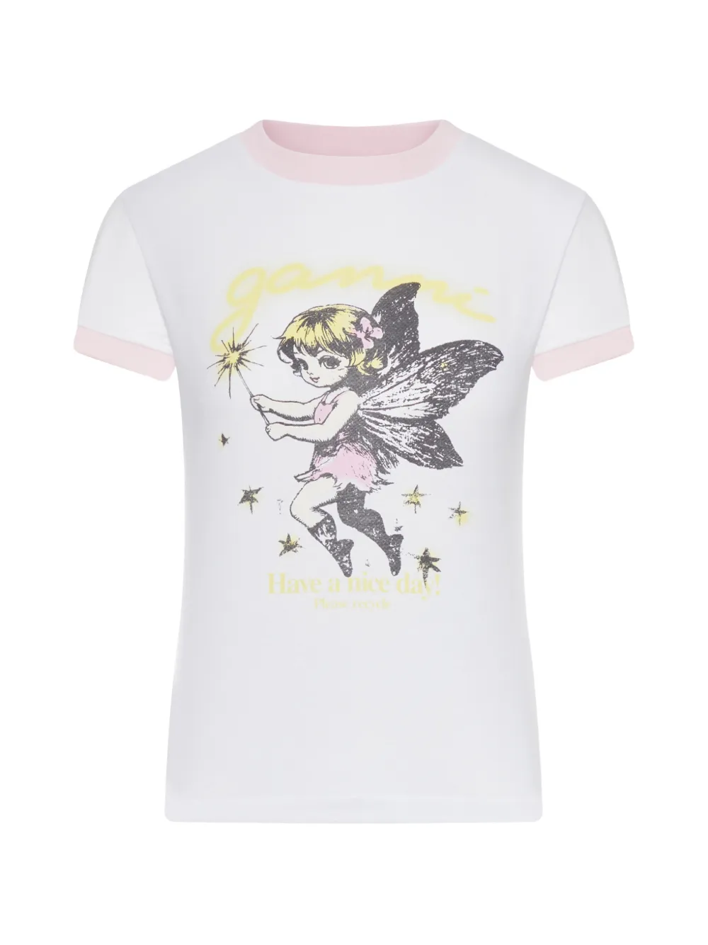 GANNI graphic T-shirt - Bianco