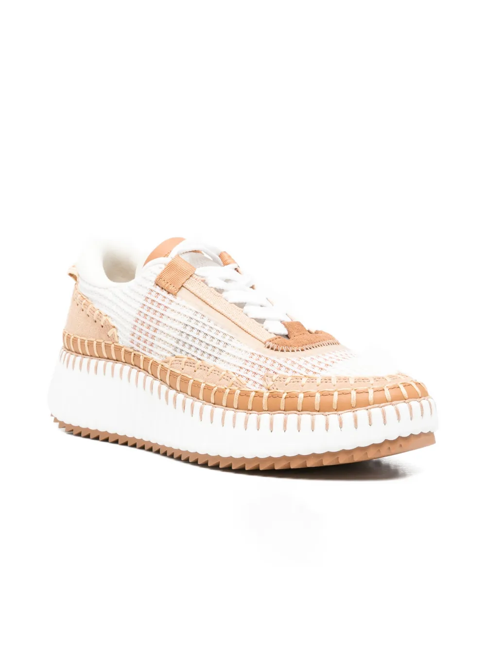 Chloé Nama geweven sneakers Wit