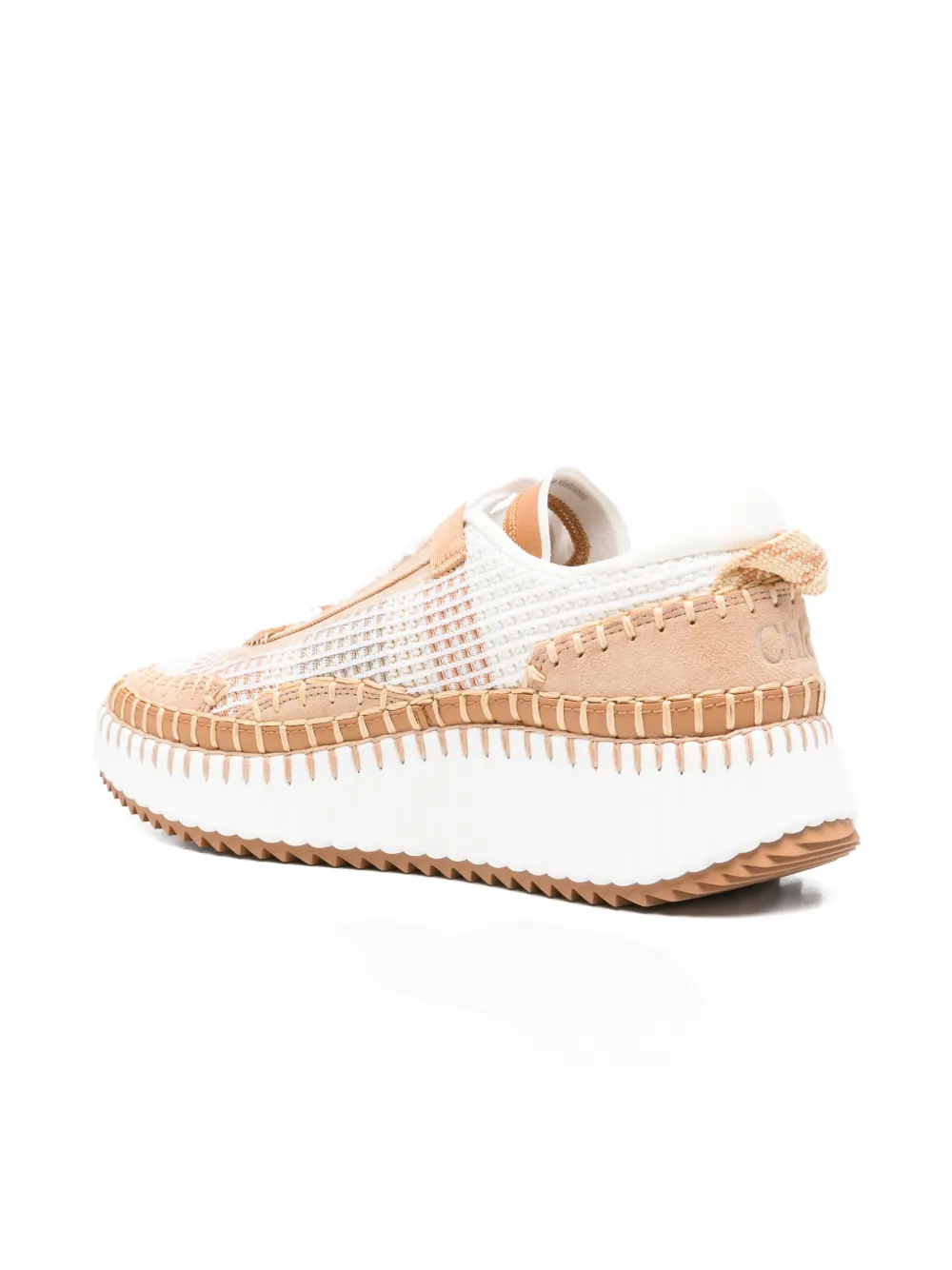 Chloé Nama geweven sneakers Wit