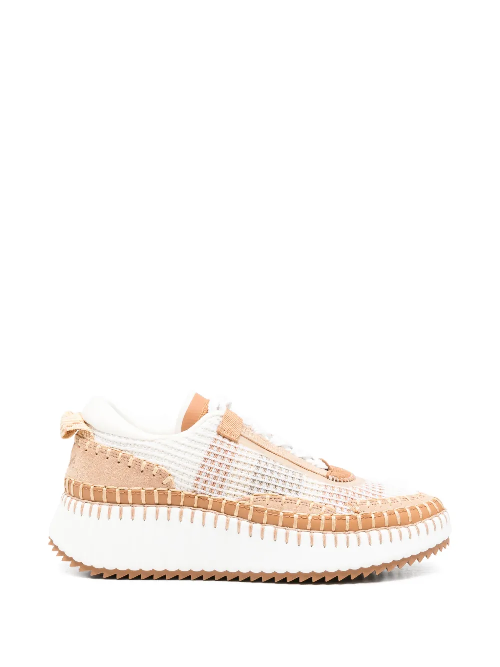 Chloé Nama geweven sneakers Wit