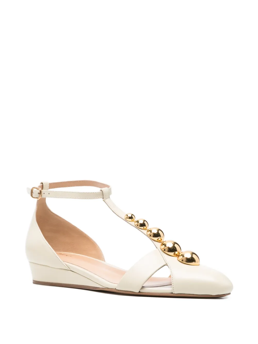 Chloé Cleia T-bar sandals Beige
