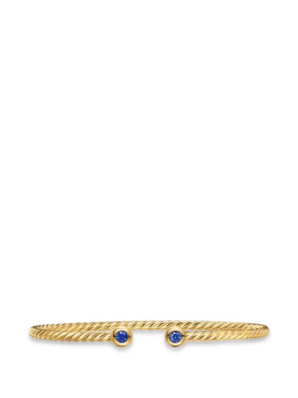 David Yurman Micro Cablespira® Flex Round Bracelet in Gold
