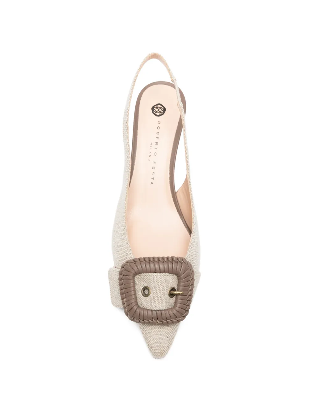 Roberto Festa Vega pumps met gesp Beige
