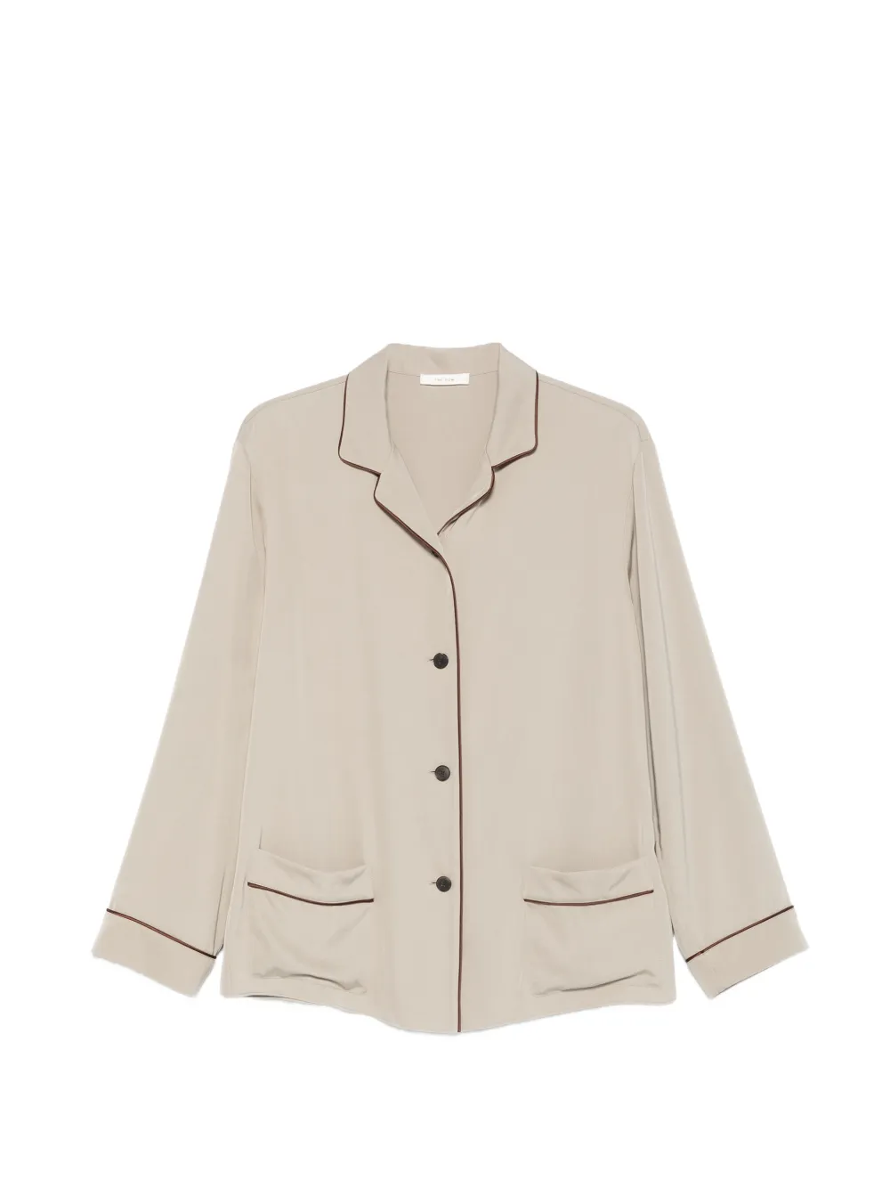 The Row contrast trim pocket shirt - Toni neutri