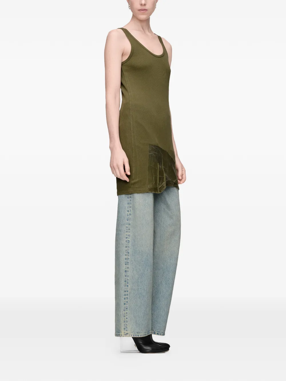 Maison Margiela Top met asymmetrische afwerking Groen