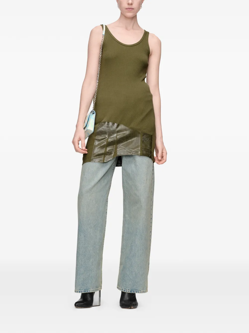 Maison Margiela Top met asymmetrische afwerking Groen