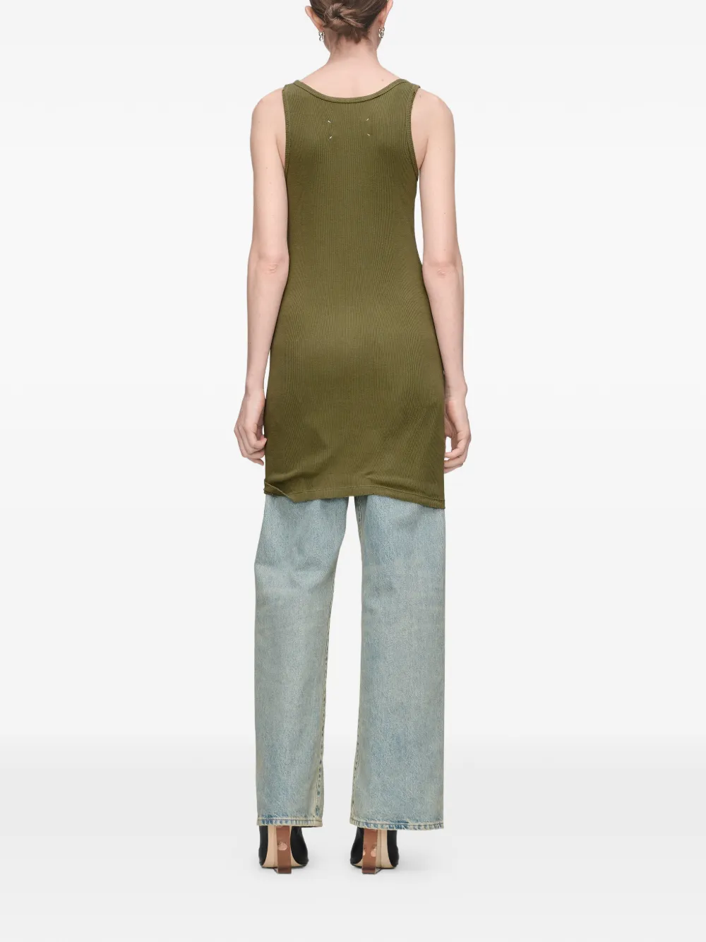 Maison Margiela Top met asymmetrische afwerking Groen