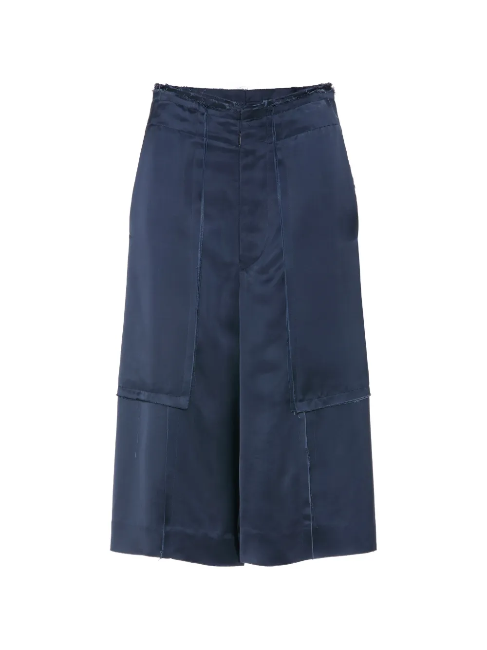 Maison Margiela Ausgefranste Shorts mit Einsätzen - Blau