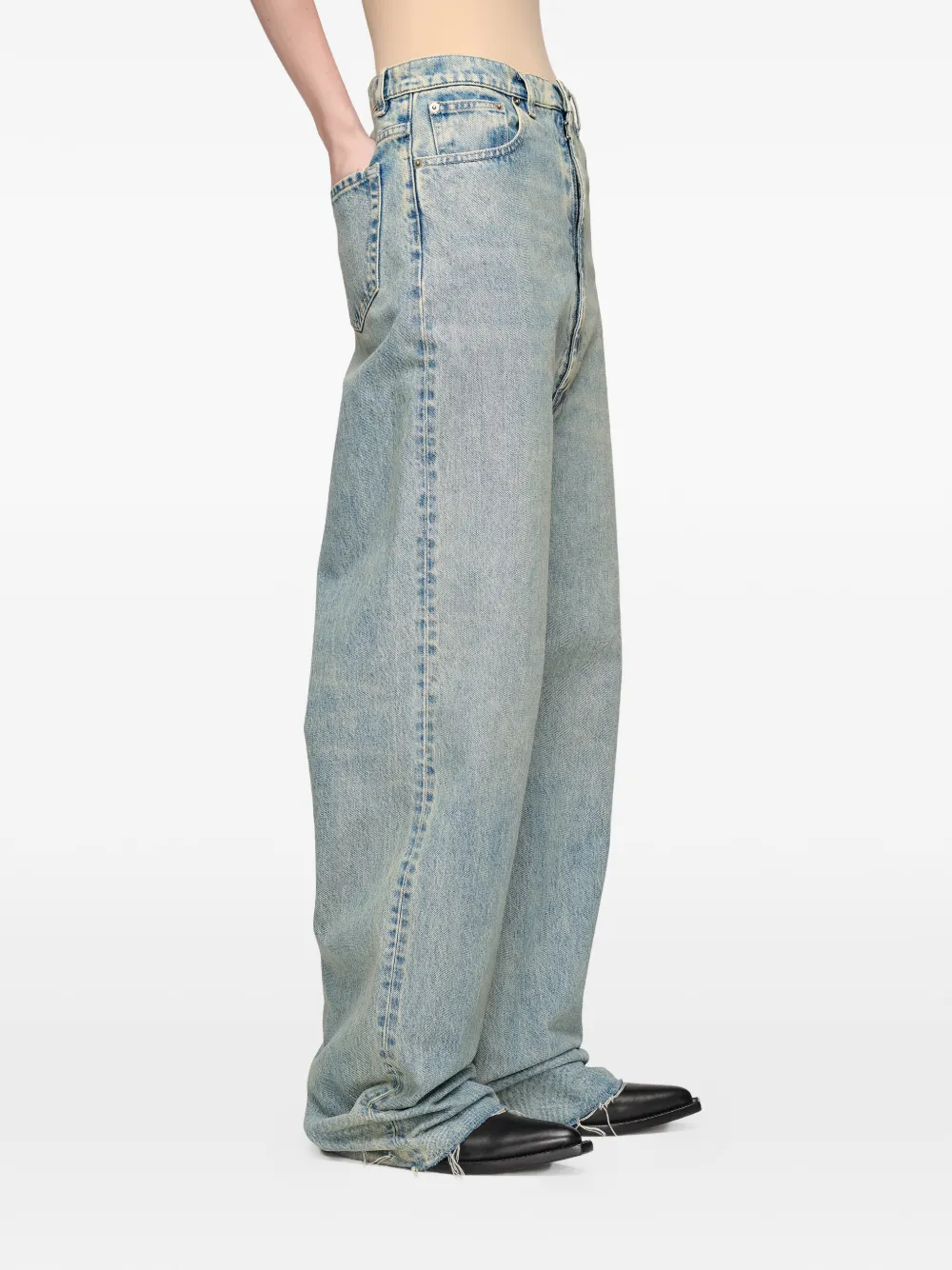 Maison Margiela Jeans met wijde pijpen Blauw