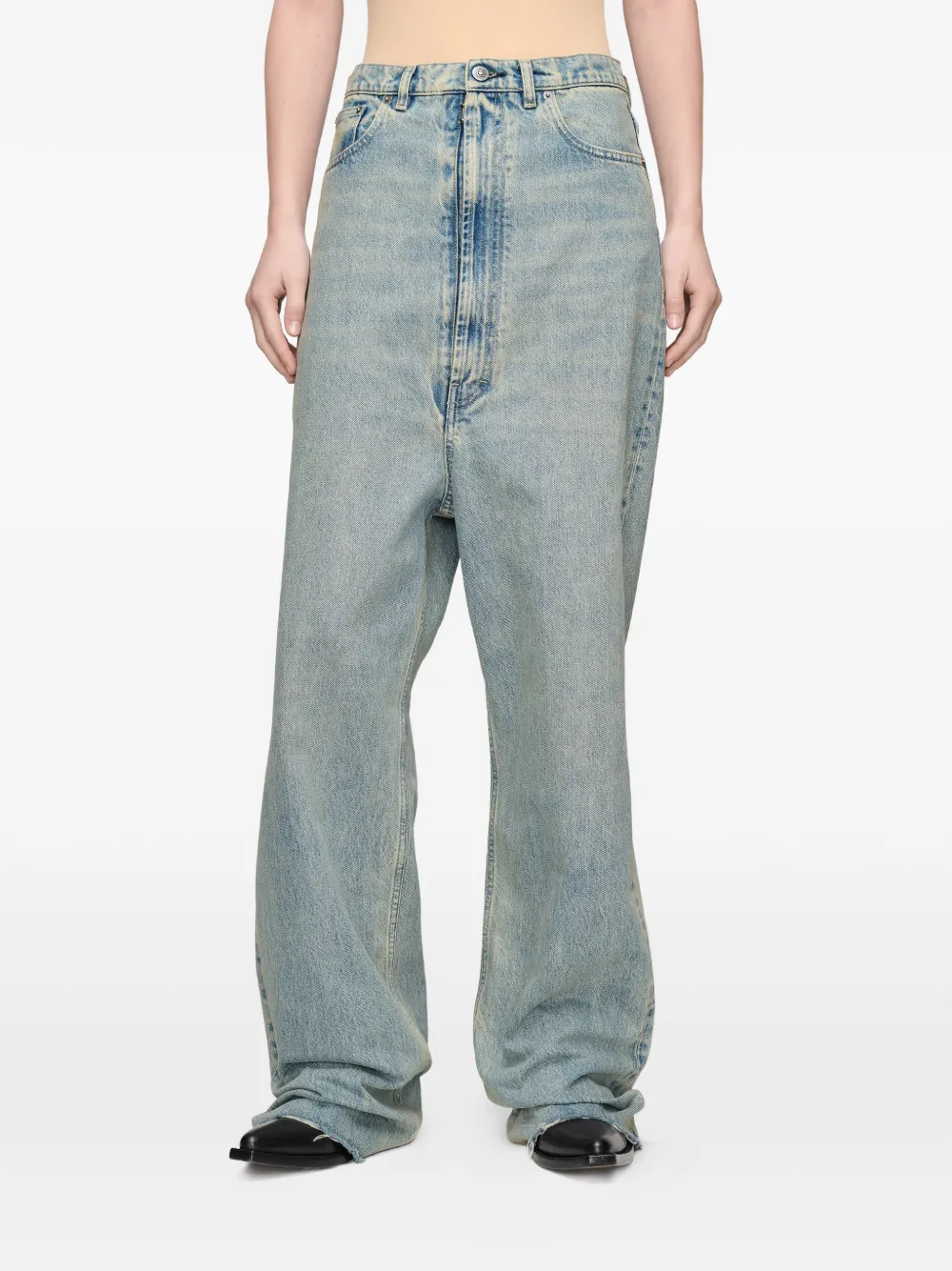  Maison Margiela Vaqueros Anchos Sin Rematar - Azul 
