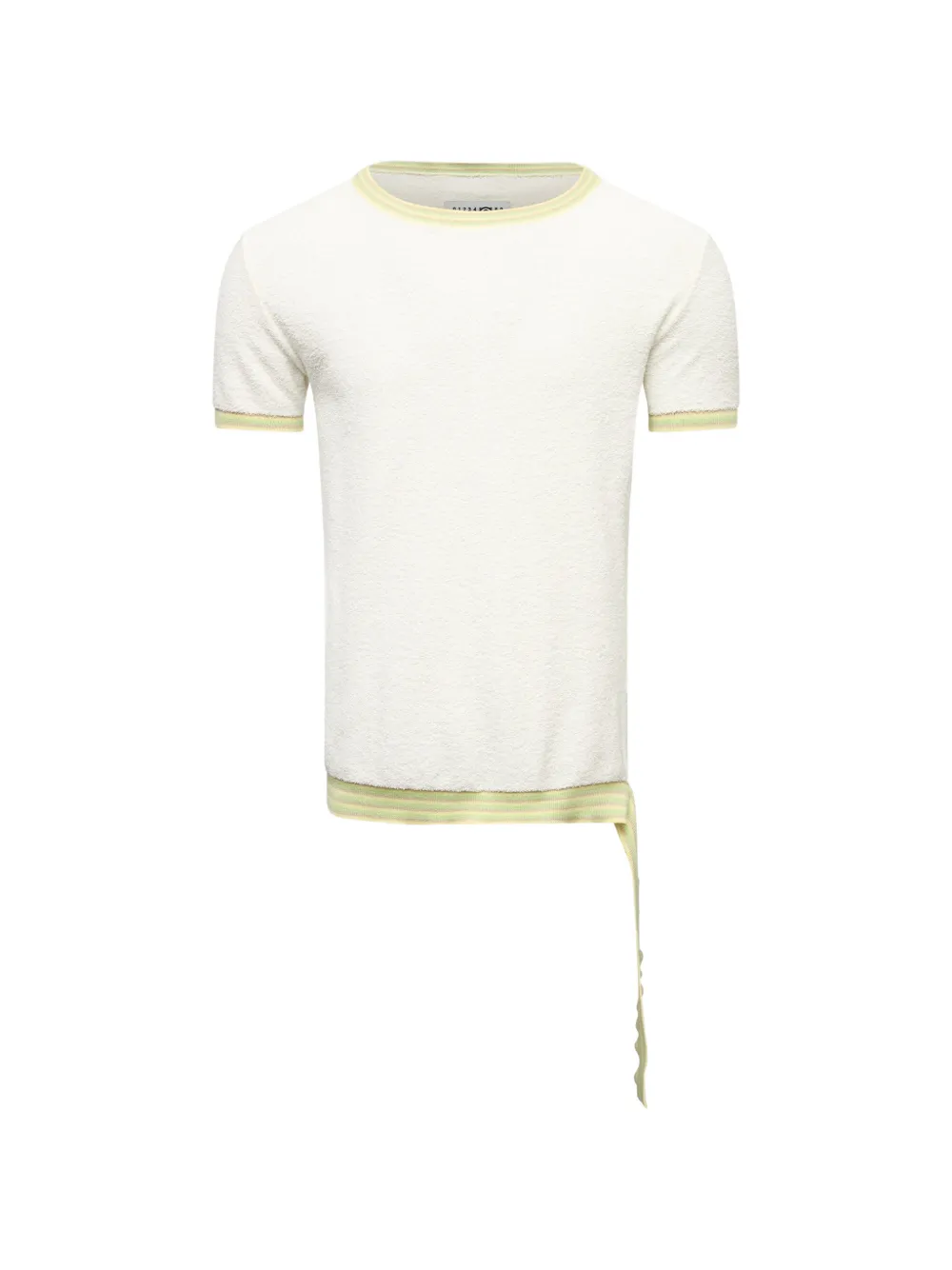 MM6 Maison Margiela round-neck knitted cotton T-shirt - Toni neutri
