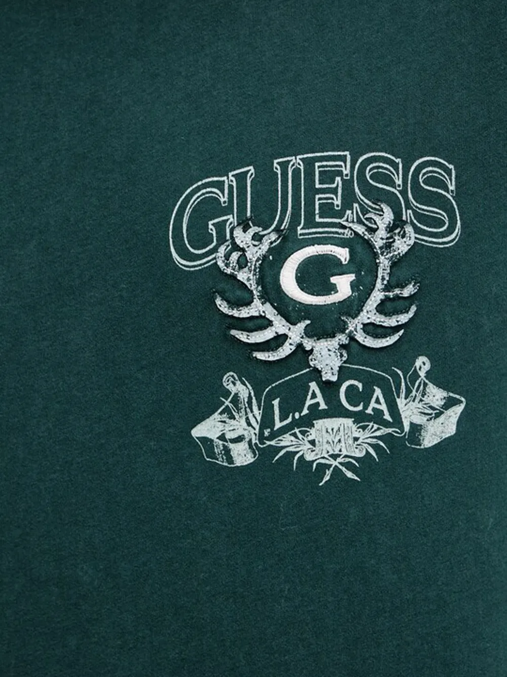 GUESS USA T-shirt met grafische print Groen
