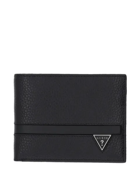 GUESS USA Monaco logo-plaque pebbled wallet