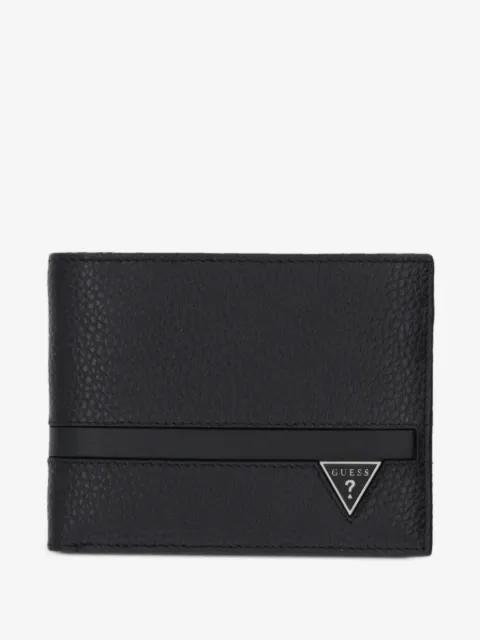 GUESS USA Monaco logo-plaque pebbled wallet