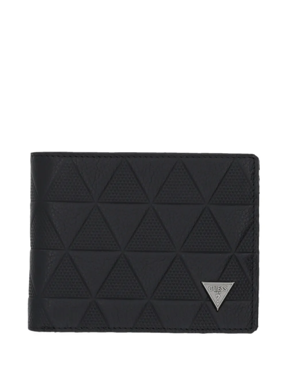 GUESS USA geometric-embossed bifold wallet - Nero