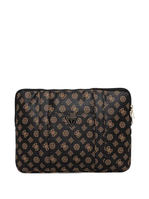 GUESS USA monogram-print laptop bag