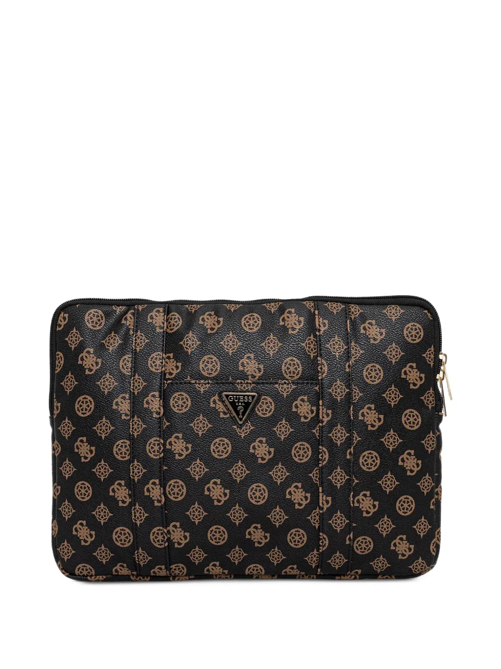 GUESS USA monogram-print laptop bag - Nero