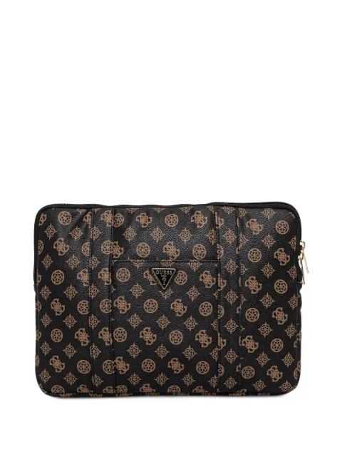 GUESS USA monogram-print laptop bag