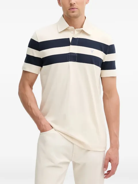 GUESS USA striped short-sleeve polo shirt