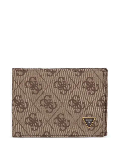 GUESS USA monogram-print logo-plaque wallet
