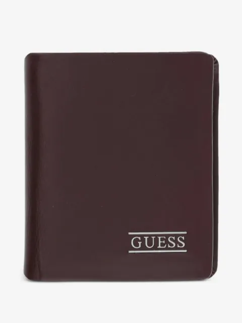 GUESS USA New Boston logo-plaque bifold leather wallet