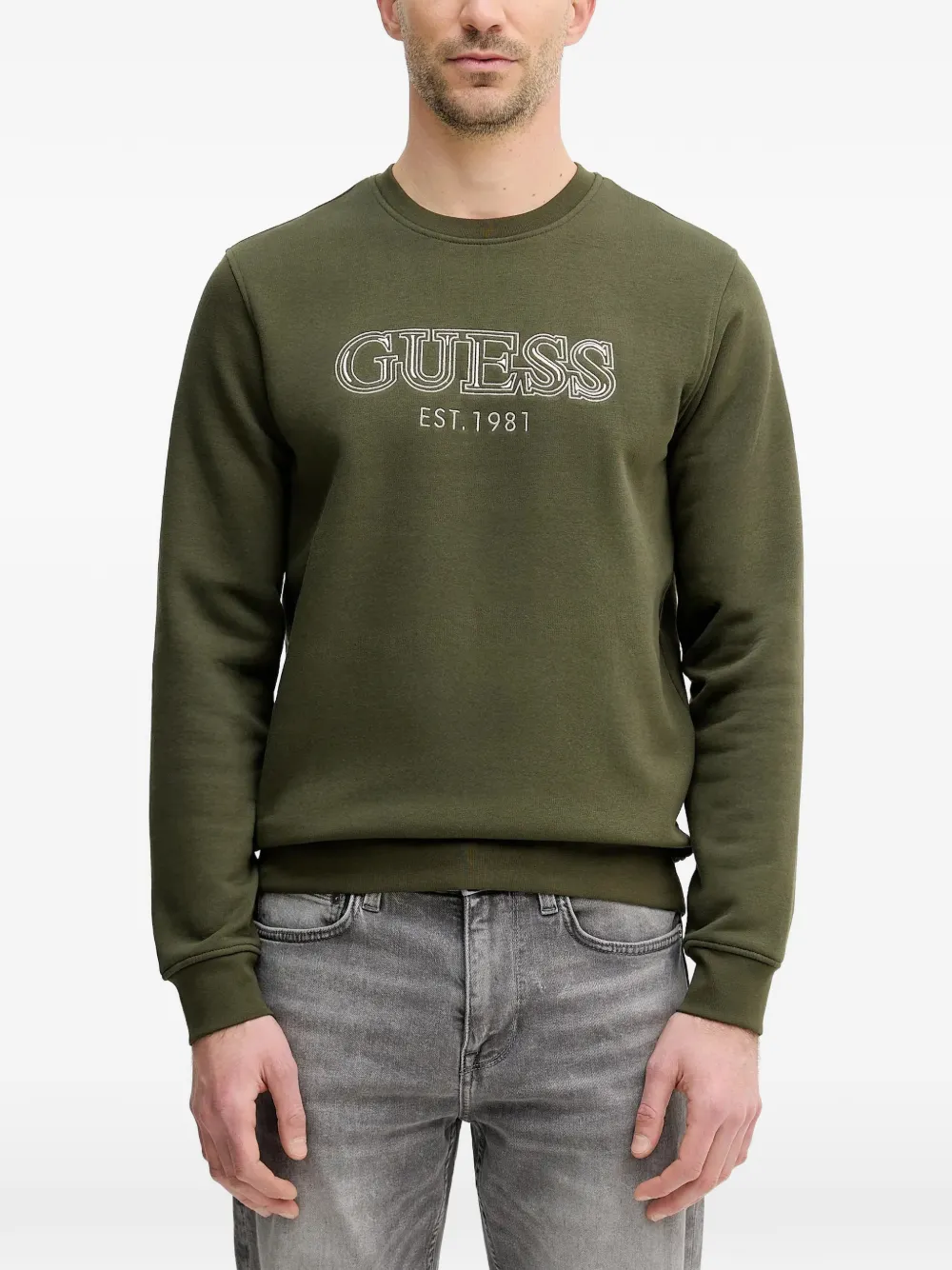 GUESS USA logo sweatshirt - Verde