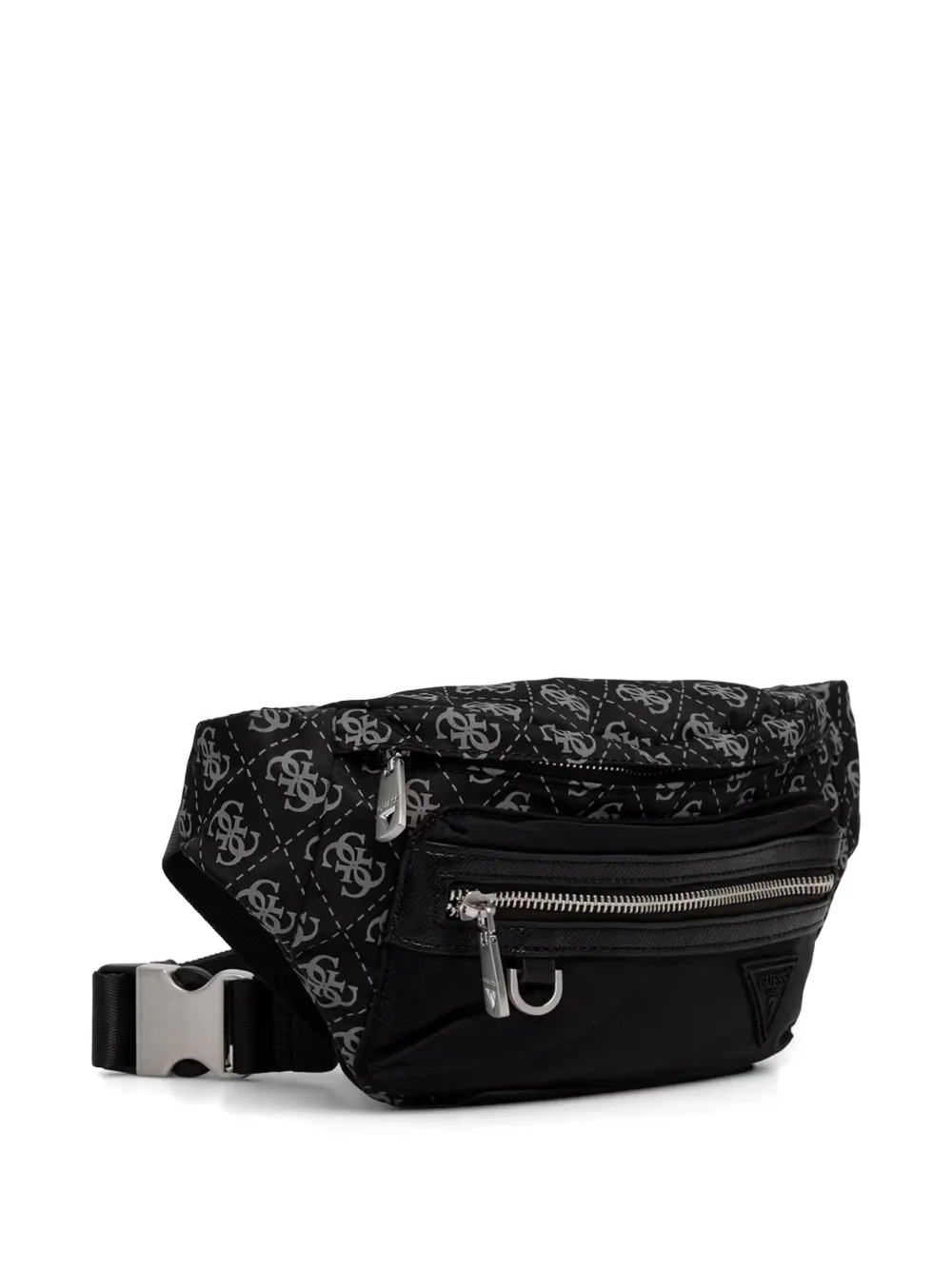 GUESS USA Heuptas met monogramprint en logopatch Zwart