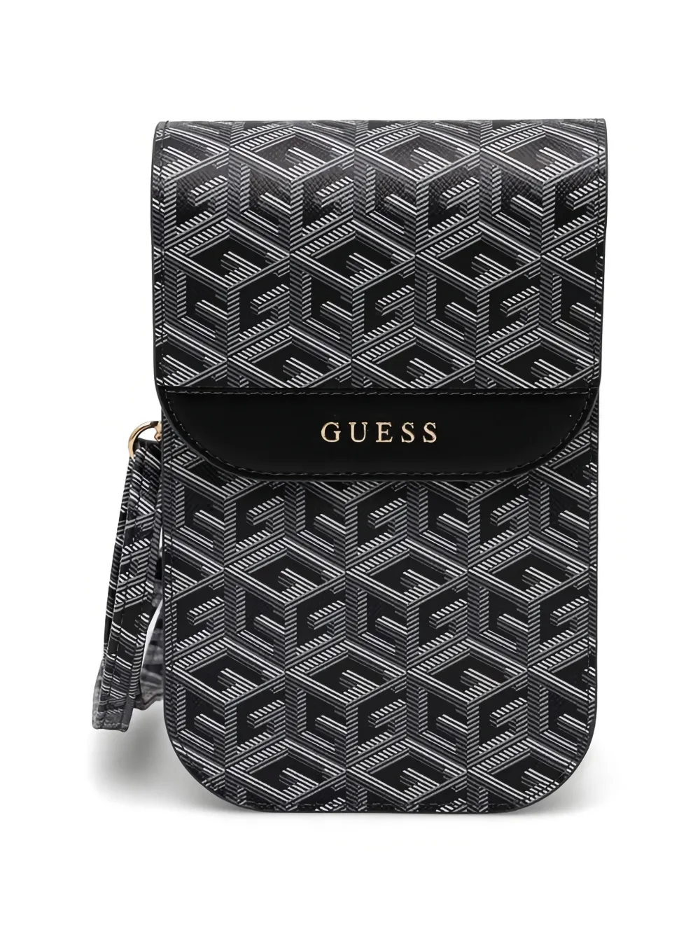 GUESS USA monogram-pattern phone pouch - Nero