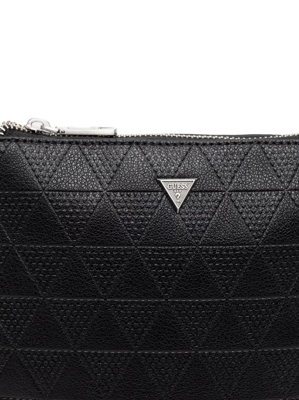 GUESS USA Torino quilted messenger bag Zwart