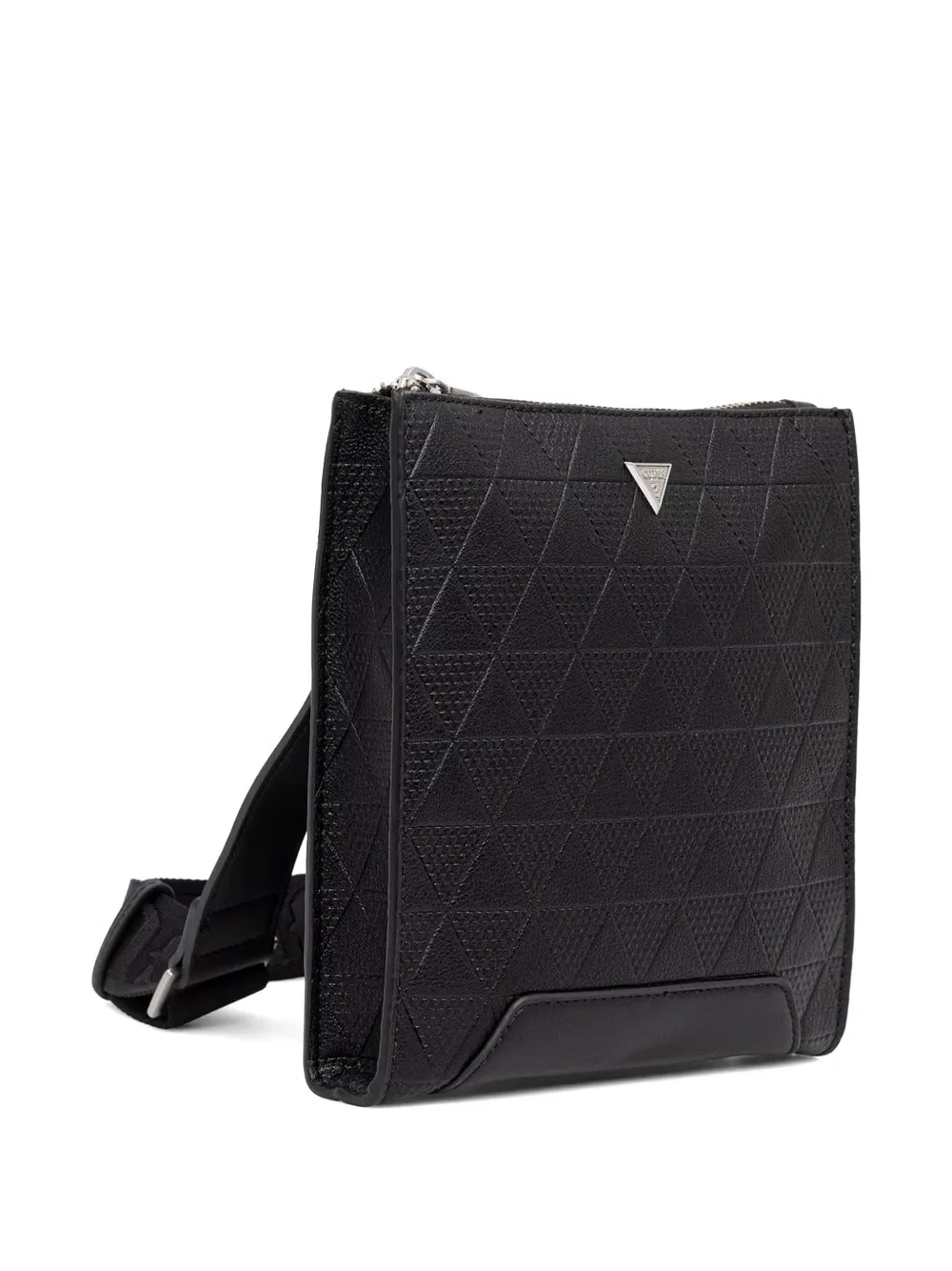 GUESS USA Torino quilted messenger bag Zwart