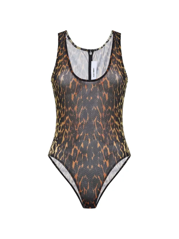 Alex Perry Leopard-print Sleeveless Bodysuit in Neutrals