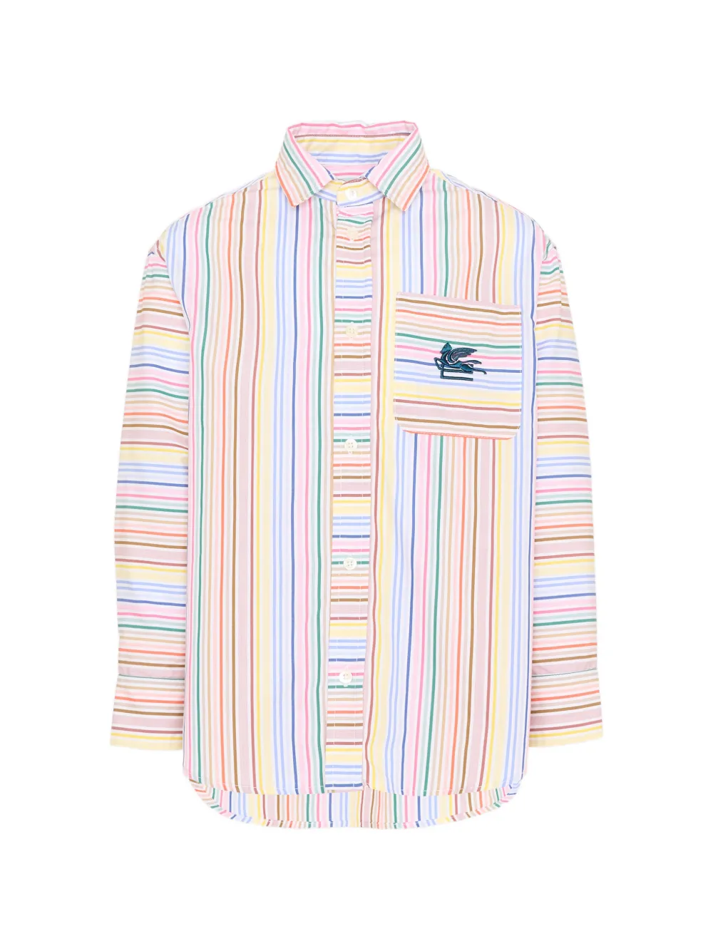 ETRO KIDS striped long-sleeve shirt - Weiß